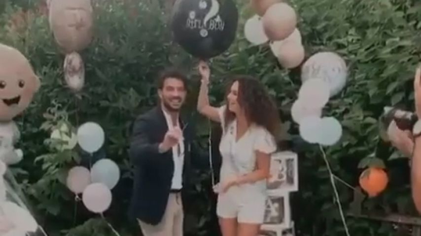Yasin und Samira bei der Verkündung des Babygeschlechts, Juli 2020