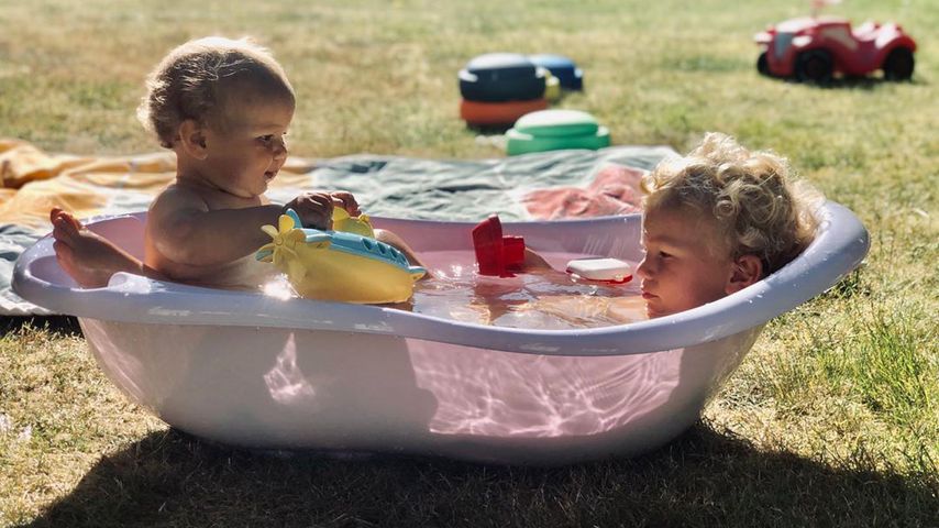 Peer Kusmagk und Janni Hönscheids Kinder: Yoko und Emil-Ocean