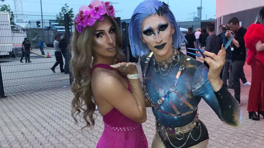 Yonce Banks und Vava Vilde beim Finale von "Germany's next Topmodel" 2018