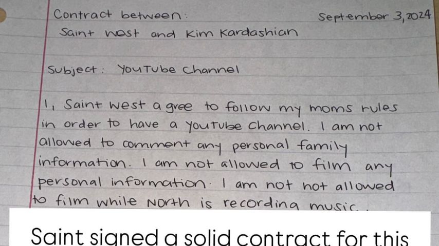 YouTube-Kanal Vertrag von Kim Kardashian und ihrem Sohn Saint West