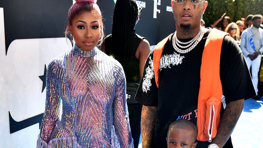Yung Miami und Southside mit ihrem Sohn Jai Wiggins Jr. bei den BET Awards 2019