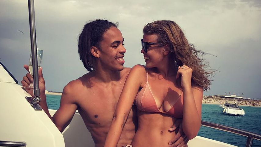 Yussuf Poulsen mit seiner Freundin Maria