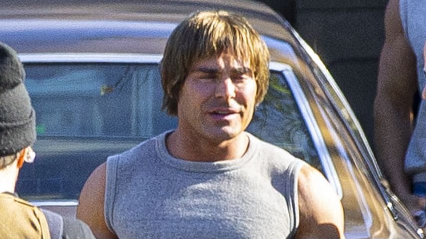 Schauspieler Zac Efron am Set von "The Iron Claw""
