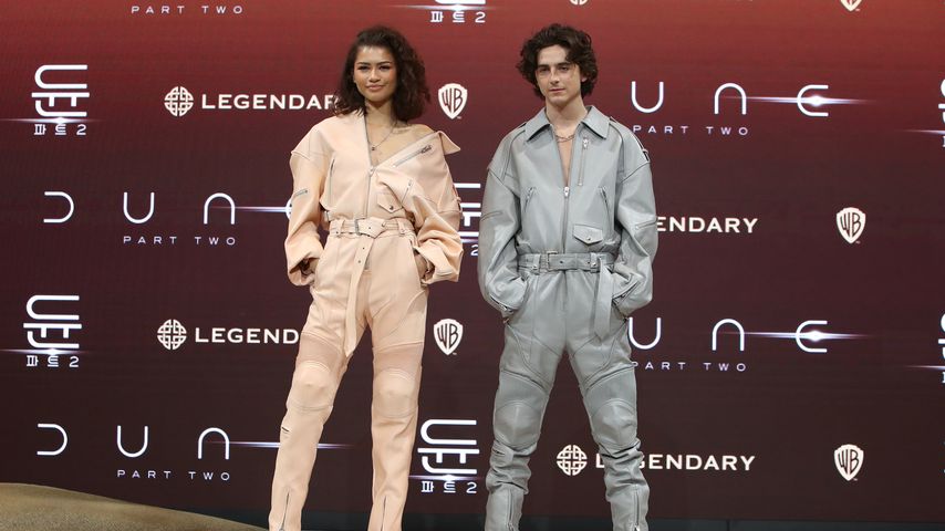 Zendaya und Timothée Chalamet bei der Pressekonferenz für "Dune 2"