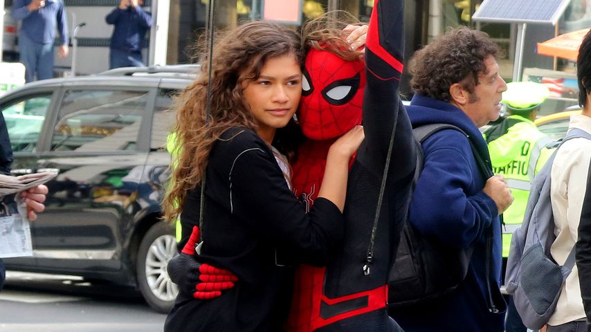Zendaya und Tom Holland am Set von "Spider-Man: Far From Home"