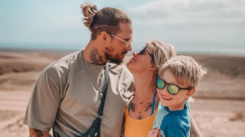 Zico Banach, Pia Tillmann und Pia's Sohn Henry im November 2018