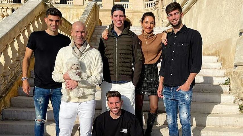 Zinedine Zidane mit seiner Familie