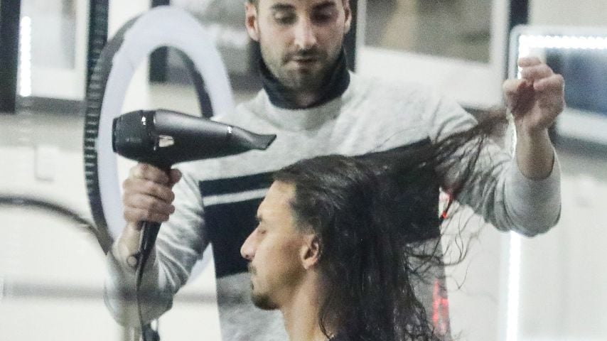 Er hat die Haare schön: Zlatan Ibrahimovic beim Friseur