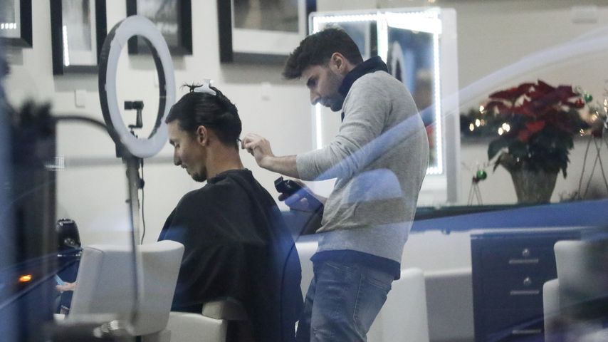 Zlatan Ibrahimovic mit seinem Friseur
