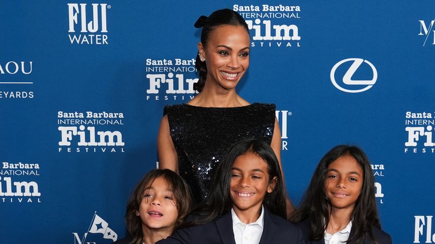 Zoe Saldaña strahlt mit Kindern bei Ehrung in Santa Barbara