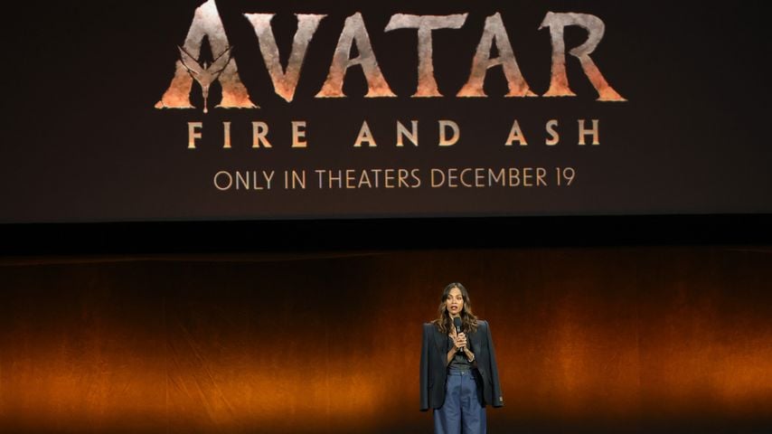 Zoe Saldana präsentiert bei CinemaCon in Las Vegas "Avatar: Fire and Ash", 2025