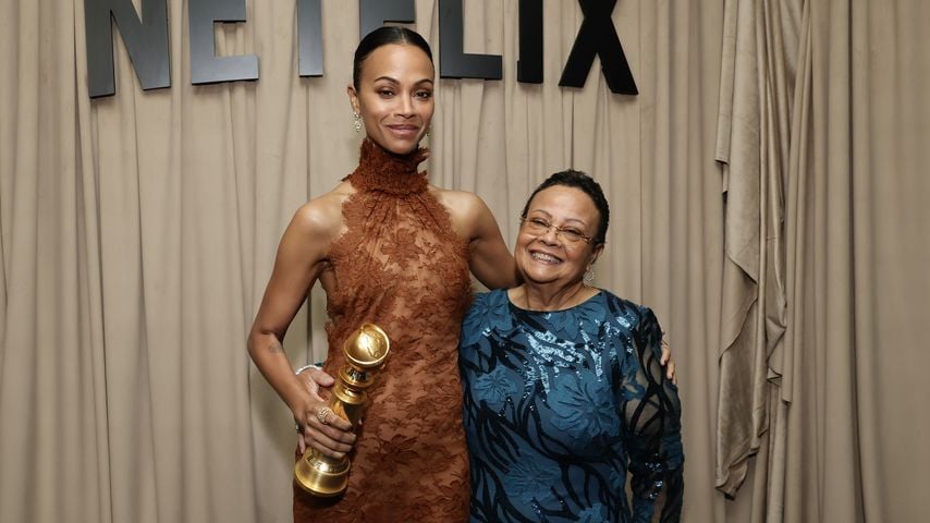 Zoe Saldaña und ihre Mutter Asalia Nazario bei der Golden Globes Afterparty