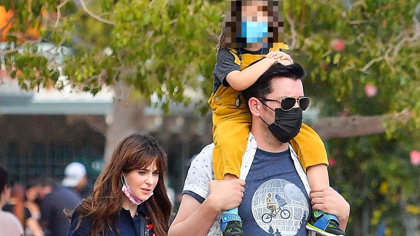 Zooey Deschanel mit ihrem Freund Jonathan Scott und ihrer Tochter