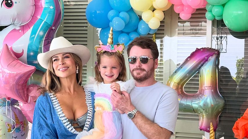 Zulay Henao und Kevin Connolly mit ihrer Tochter, Juni 2025