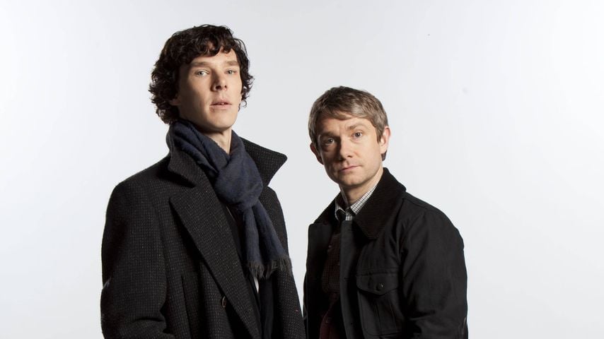 Benedict Cumberbatch und Martin Freeman als Sherlock Holmes und Dr. Watson aus dem BBC-Format "Sherlock"